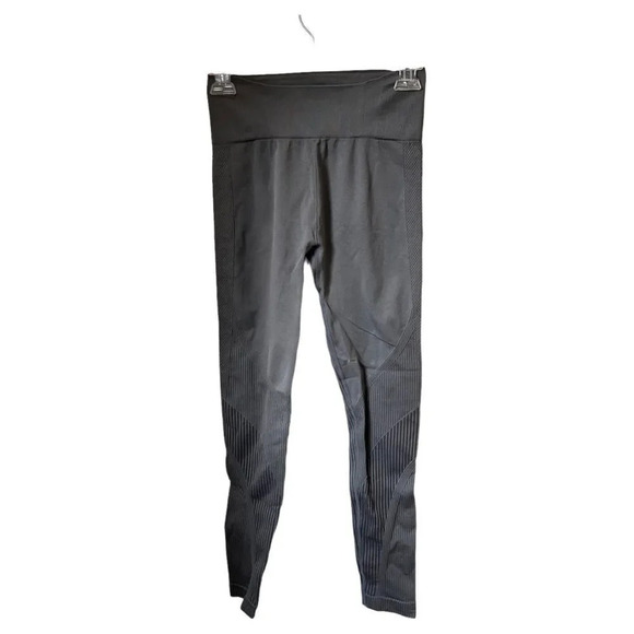 ZYIA Active Gray Grid Performance Hi-Rise 7/8 24" Leggings Ribbed - Picture 2 of 7